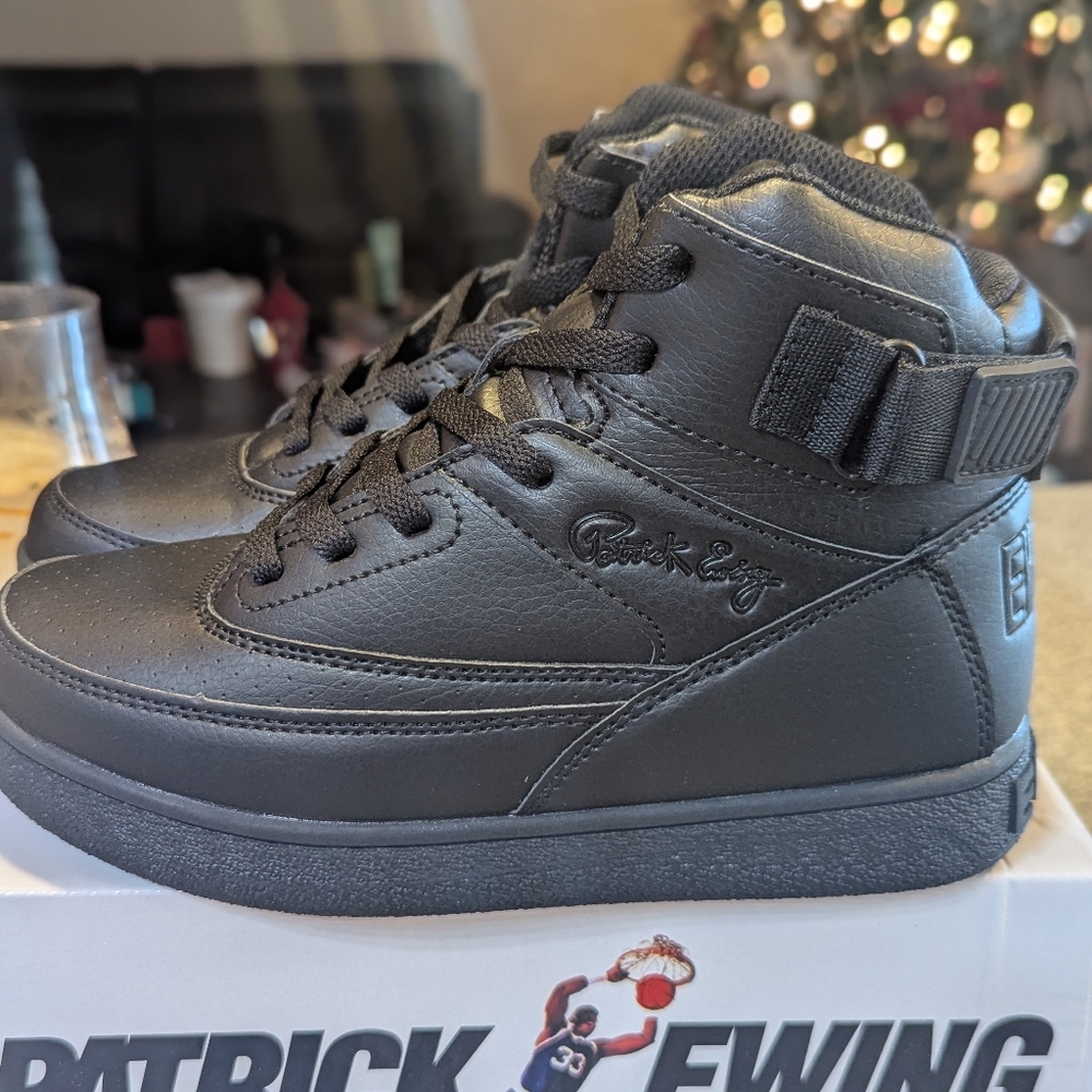 Little Kids' Patrick Ewing Black High-Top Sneakers